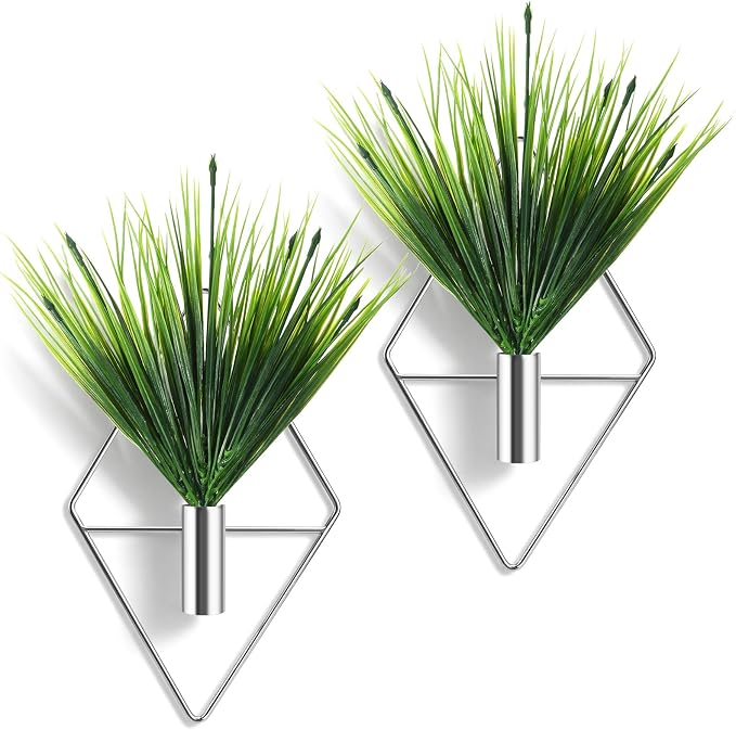 4 Pieces Silver Wall Decor Hanging Planters by Canlierr