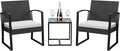 Devoko 3 Piece Patio Set, Outdoor Patio Furniture Set Resin Table and Chairs by DEVOKO
