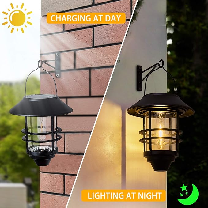 Solar Lantern Outdoor Lights, Hanging Waterproof Lantern Lights - Image 3
