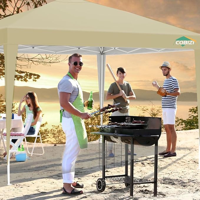 COBIZI 10x10 Pop Up Canopy Tent Without Sidewall, UPF 50+ Waterproof Outdoor - Image 2