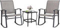 Shintenchi 3 Piece Rocking Bistro Set, Outdoor Furniture by Shintenchi