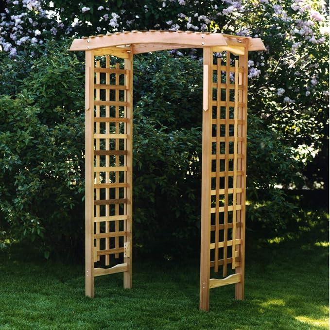All Things Cedar GA87 Garden Arbor | Handcrafted Wooden Trellis - Image 6