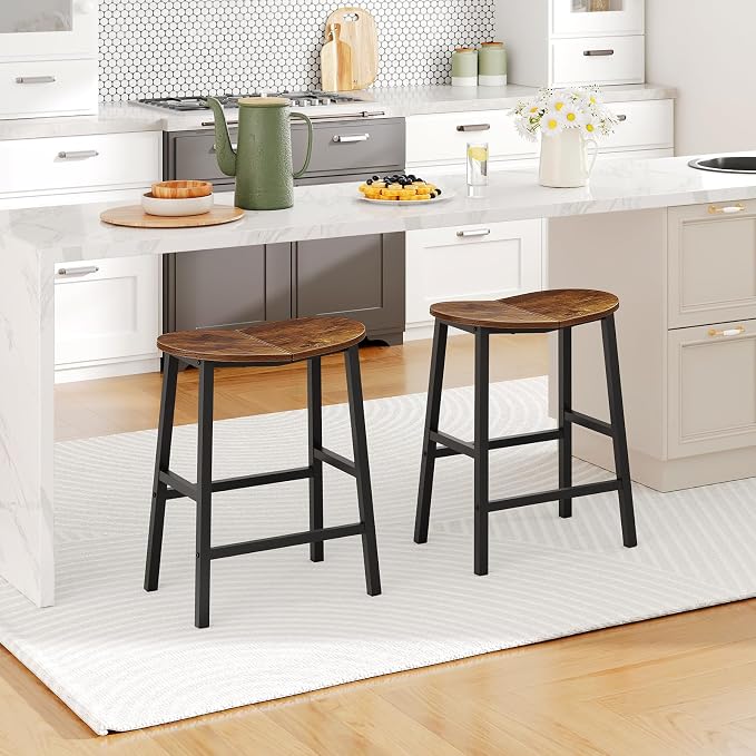 HOOBRO Bar Stools Set of 2, Counter Height Bar Stools, 23.6 Inch Barstools - Image 7