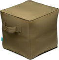 QILLOWAY Indoor/Outdoor Inflatable Stool, Ottoman Pouf Cube 16", All Weather by QILLOWAY