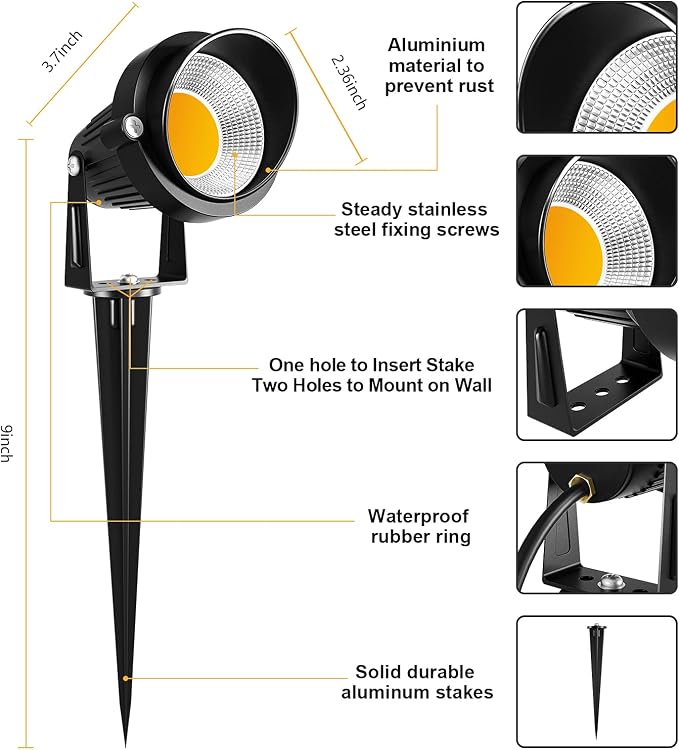 ZUCKEO 10W Low Voltage Landscape Lights LED Landscape Lighting - Image 3