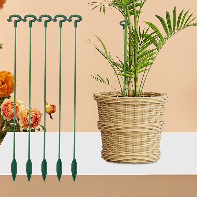 70PCS Plant Supports Stakes, 20 Garden Orchid Sticks Extended, 20 Orchid Clips - Image 4