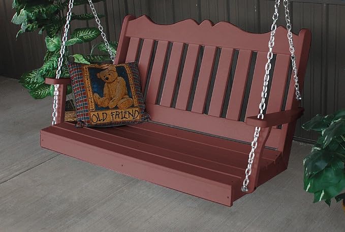 A & L Furniture Poly Royal English Porch Swing, Cherrywood by Unknown