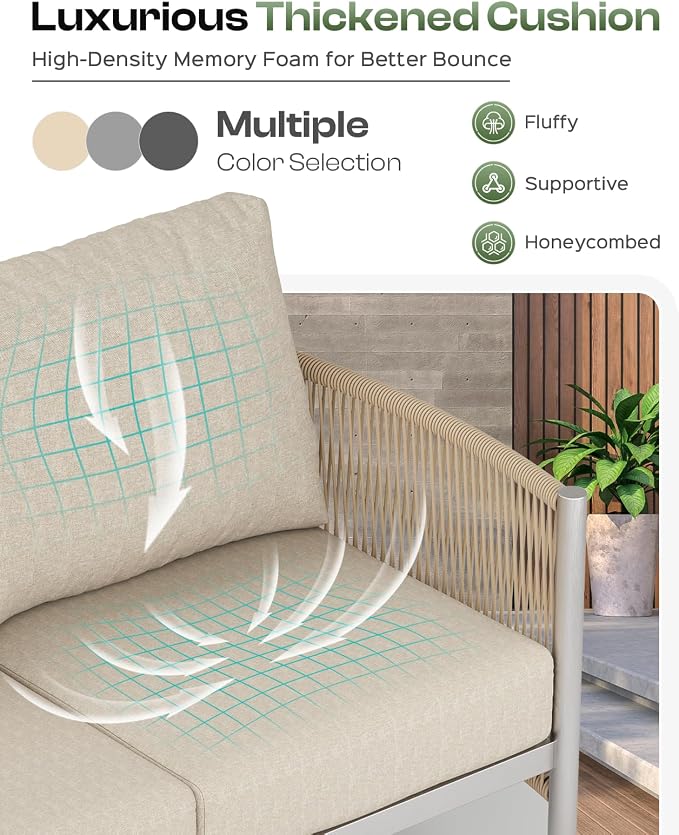 Aluminum Outdoor Patio Furniture Set - Image 6