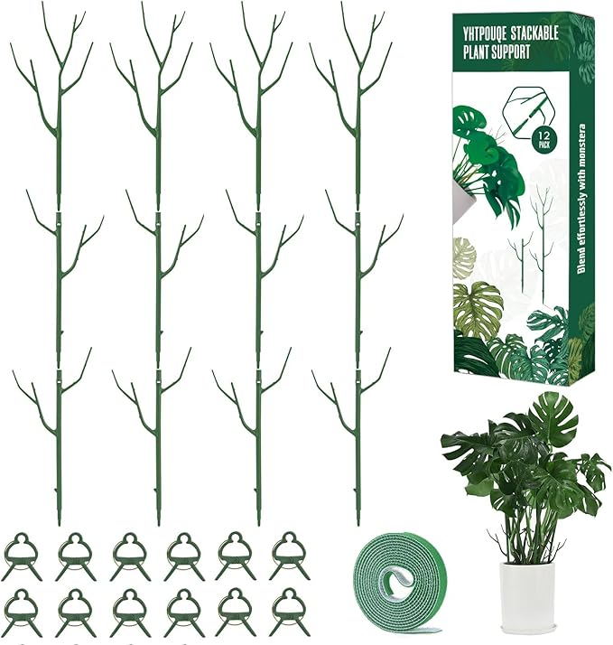 12 Pack Plant Support Stakes, Plant Stakes by YHTPOUQE
