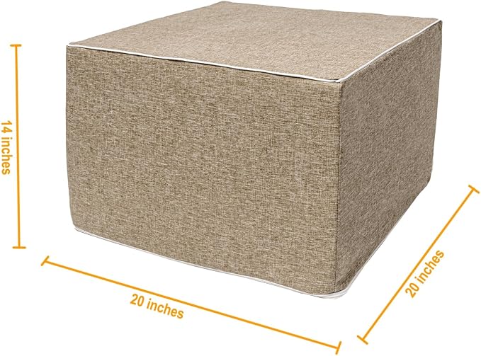 Outdoor Ottoman 20x20x14 Inches Outdoor Square Ottomans - Image 2