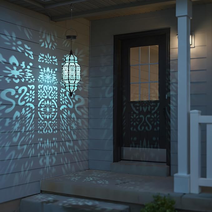 18 Inch High Large Hanging Solar Lights Outdoor Garden Decor, Decorative - Image 4