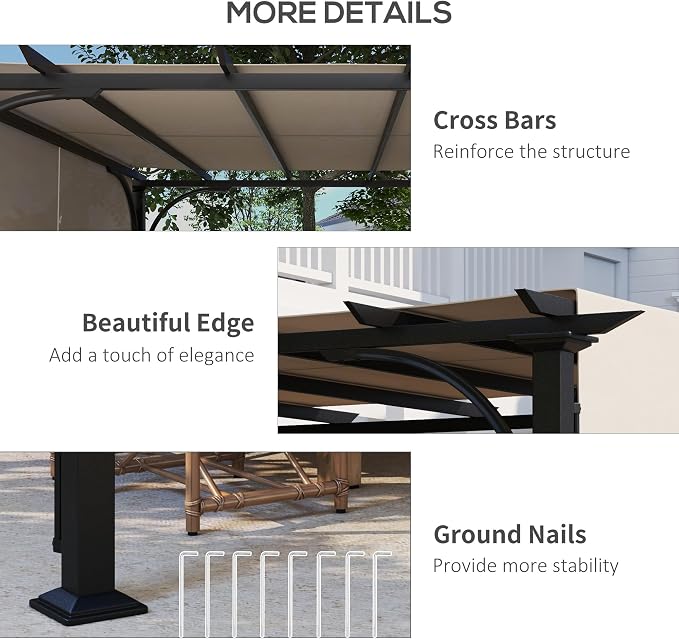 Outsunny 10' x 10' Patio Pergola - Image 5