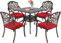 Grepatio 5 Piece Cast Aluminum Patio Dining Set Outdoor Furniture Set Patio by Takesyoutohaveawonderfullife