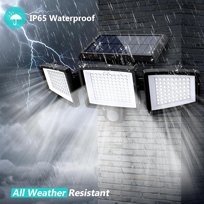 Tuffenough Solar Outdoor Lights 2500LM 210 LED Security Lights - Image 6