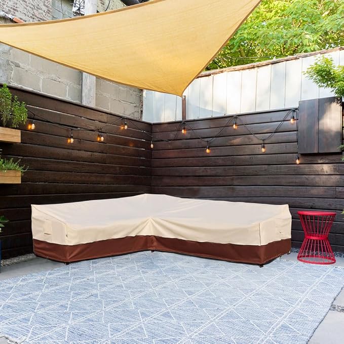 Outdoor Sectional Cover Patio Furniture Covers Waterproof Rip-Stop Anti-UV 600D - Image 3