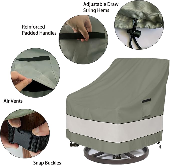 Patio Chair Covers Waterproof Patio Furniture Covers, 35W x 37D x 38 H Inches - Image 4