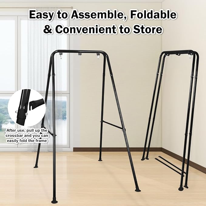 Hammock Chair Stand, Heavy-Duty A-Frame Metal Swing Stand - Image 6