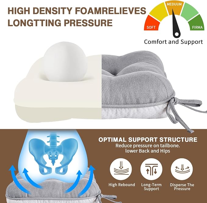 BETU Chair Cushions for Dining Chairs Set of 4, 3.5" Thick Kitchen Table Chair - Image 4