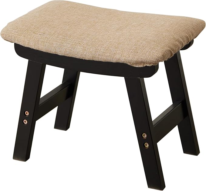 Foot Stool, Bamboo Small Sofa Foot Rest Under Desk, Extra Seating - Image 7