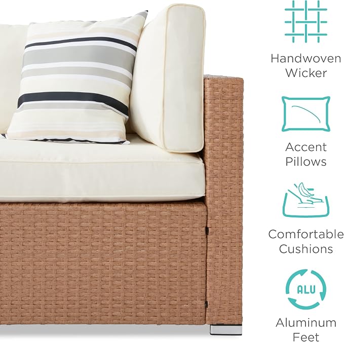Best Choice Products 7-Piece Modular Outdoor Sectional Wicker Patio - Image 5