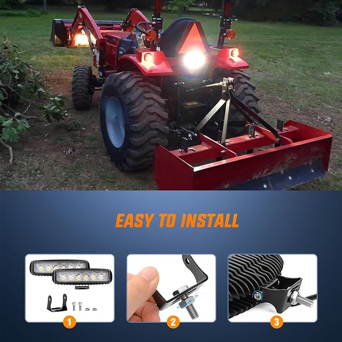 Nilight Led Light Bar 2PCS 18w Spot Driving Fog Light Led Pods Off Road Lights - Image 7