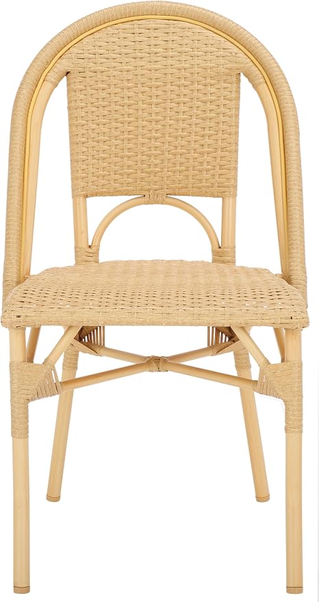 SAFAVIEH Outdoor Collection Torino Natural Wash Parisian Bistro Chair Set of 2 - Image 7