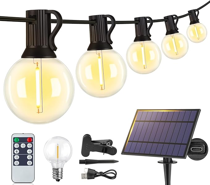 25FT Solar String Lights Outdoor by Larkvue