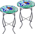 2PCS 12 Inch Small Outdoor Side Table by Arbuxzuy
