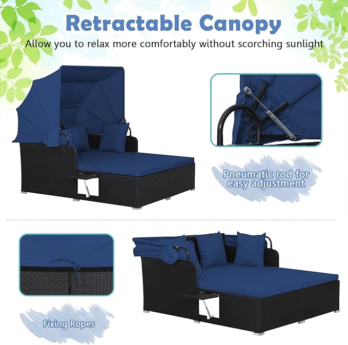 Tangkula Patio Rattan Daybed - Image 8