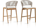 PURPLE LEAF Counter Height Bar Stool Set of 2 Wicker Outdoor Stool by PURPLELEAF