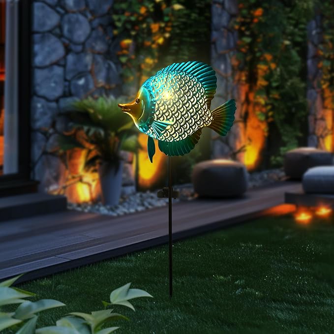 HONGLAND Outdoor Fish Solar Garden Lights - Image 6