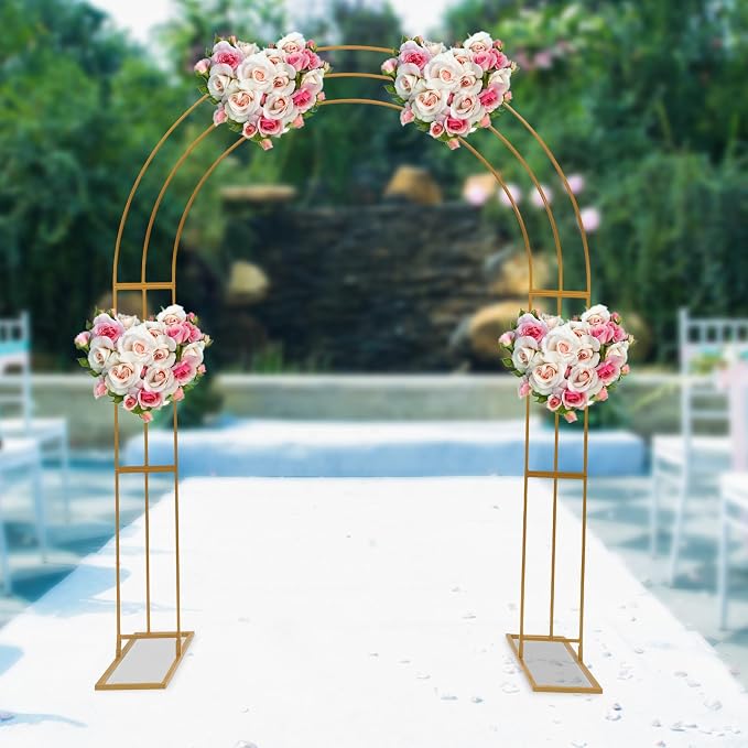 Wedding Arch Backdrop Stand, 8.53ft Heavy Duty Metal Wedding Backdrop Stand - Image 3