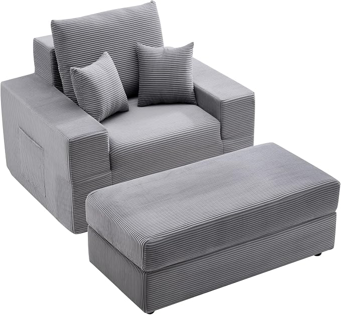 VEVOR Chaise Lounge Chair, 44 in Boneless Modular Chaise Lounge Indoor - Image 9