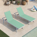 Aluminum Outdoor Lounge Chairs Set of 2, Pool Lounge Chairs by Oasbira