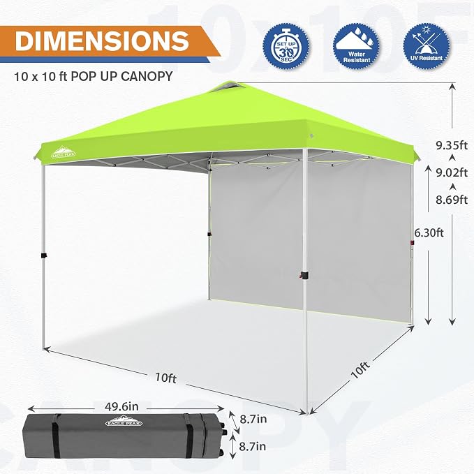 EAGLE PEAK Commercial Canopy 10x10 Pop Up Canopy Tent - Image 3