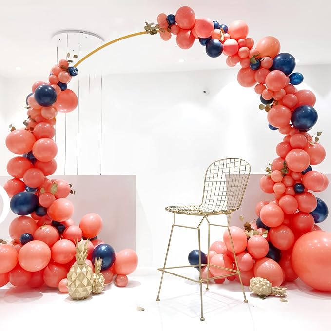 Wokceer 9.2 FT Large Circle Balloon Arch Stand Gold Metal Round Arch Backdrop - Image 7