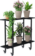 Zhongma 2 Tier Metal Sturdy Narrow Plant Stand by Zhongma