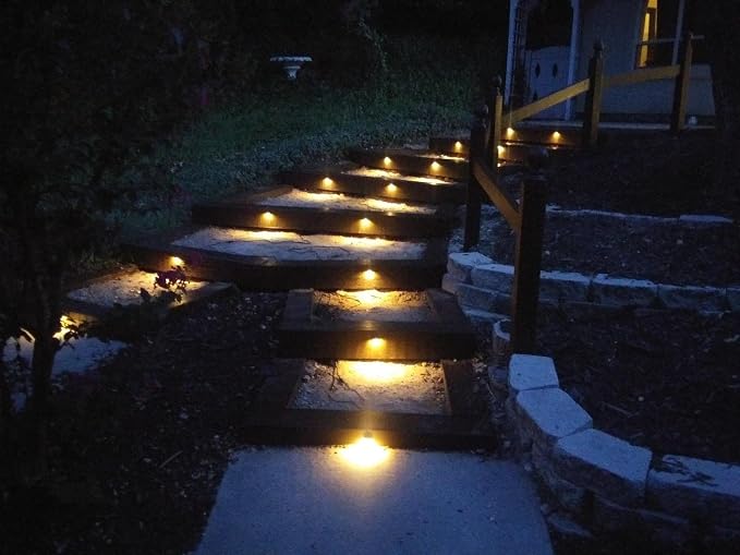 FVTLED Pack of 20 Warm White Low Voltage LED Deck Lights kit Φ1.38 Outdoor - Image 7