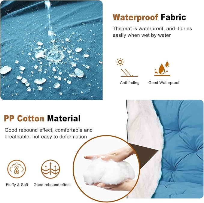 2-3 Seat Swing Replacement Cushion, Outdoor Bench Cushions - Image 3