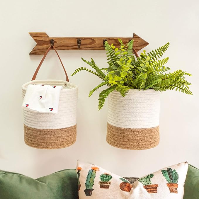 Goodpick 2pack Jute Rope Hanging Basket - Image 3