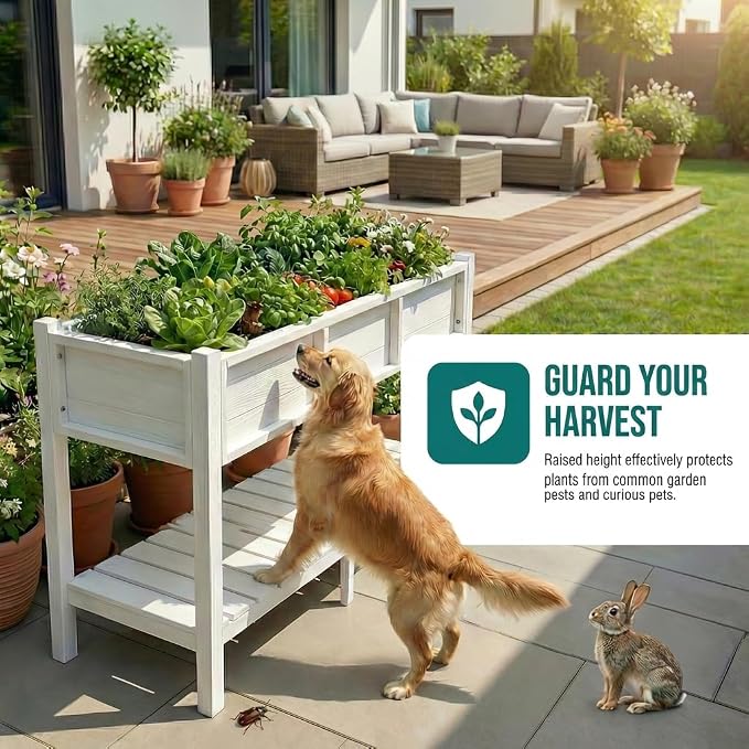 YITAHOME 48x18x30in Raised Garden Bed HDPE, Weather-Resistant Poly Lumber - Image 4