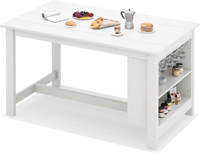 SERWALL Outdoor Bar Table, All Weather HDPE 36" Counter Height Dining Table by SERWALL