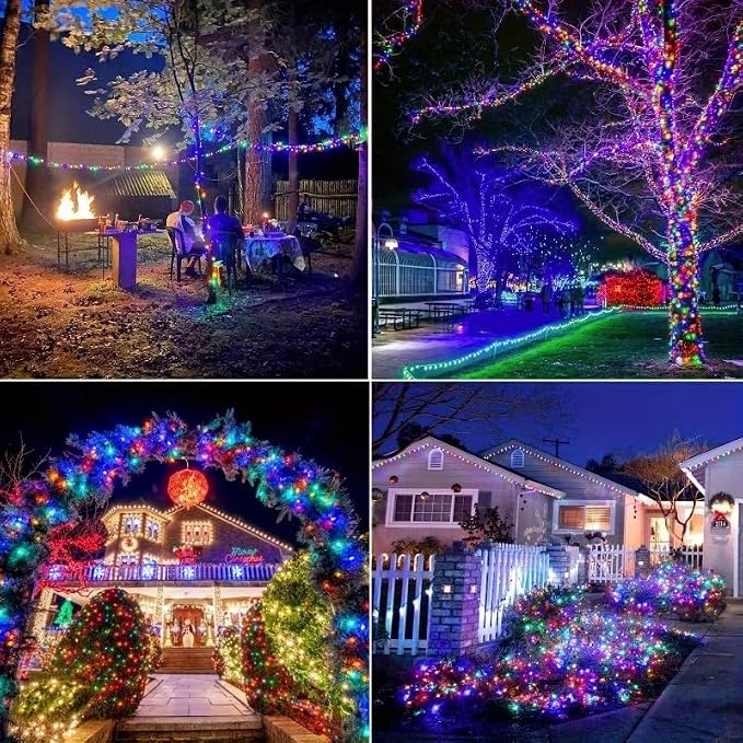 Solar String Lights Outdoor, 106 FT 300 LED Solar Christmas Fairy Lights - Image 4