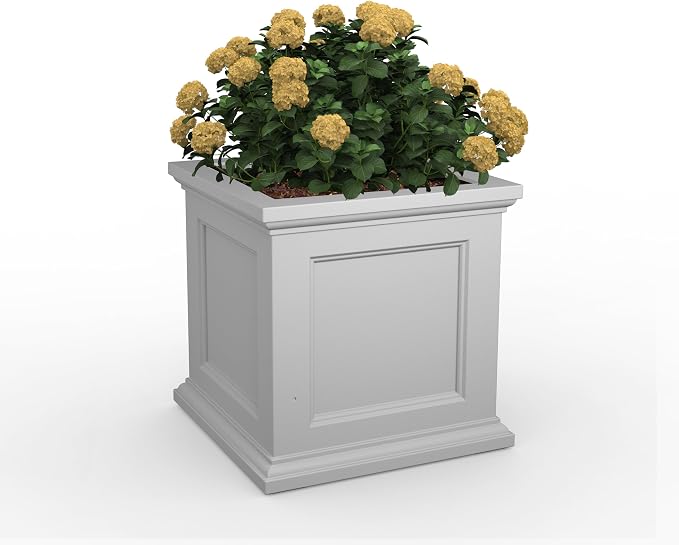 Mayne Fairfield 24-Inch Self Watering Square Planter Box, Weather-Resistant and by Mayne