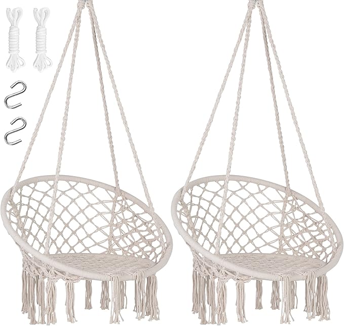 SUNCREAT Hammock Chair Macrame Swing by SUNCREAT