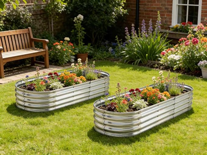 6 ft x 2 ft Raised Garden Bed Metal Elevated Planter - Image 3