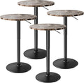 Flamaker Round Bistro Pub Table 23.6 Inch Height Adjustable 360° Swivel Bar by Flamaker