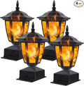 Dynaming Solar Flame Post Lights Outdoor, Solar Powered Lamps Fence Post Cap by Dynaming