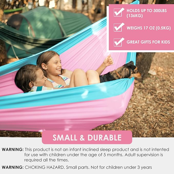 GRASSMAN Kids Hammock-Small Camping hammocks, Portable Camping Gear - Image 4