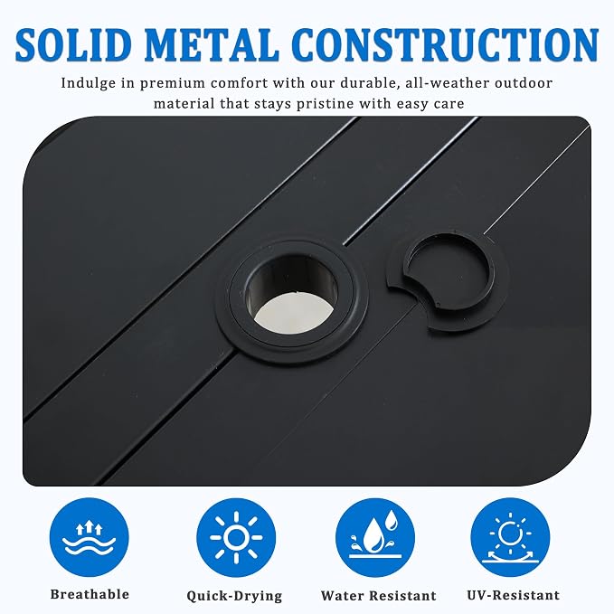 All-Weather 60" Round Outdoor Patio Table - Image 6